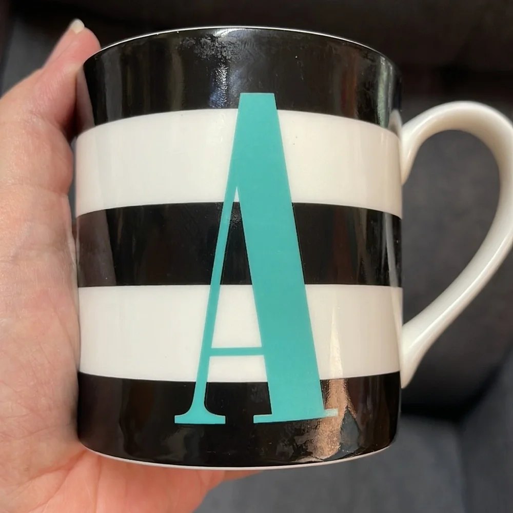 Kate Spade Wickford Red Letter Day Monogram Mug- A